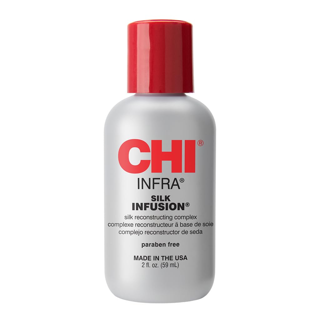 CHI Infra Silk Infusion, Silk Reconstructing Leave-In Hair Treatment for Creating Smooth, Shiny, Strong Hair, 2 Oz