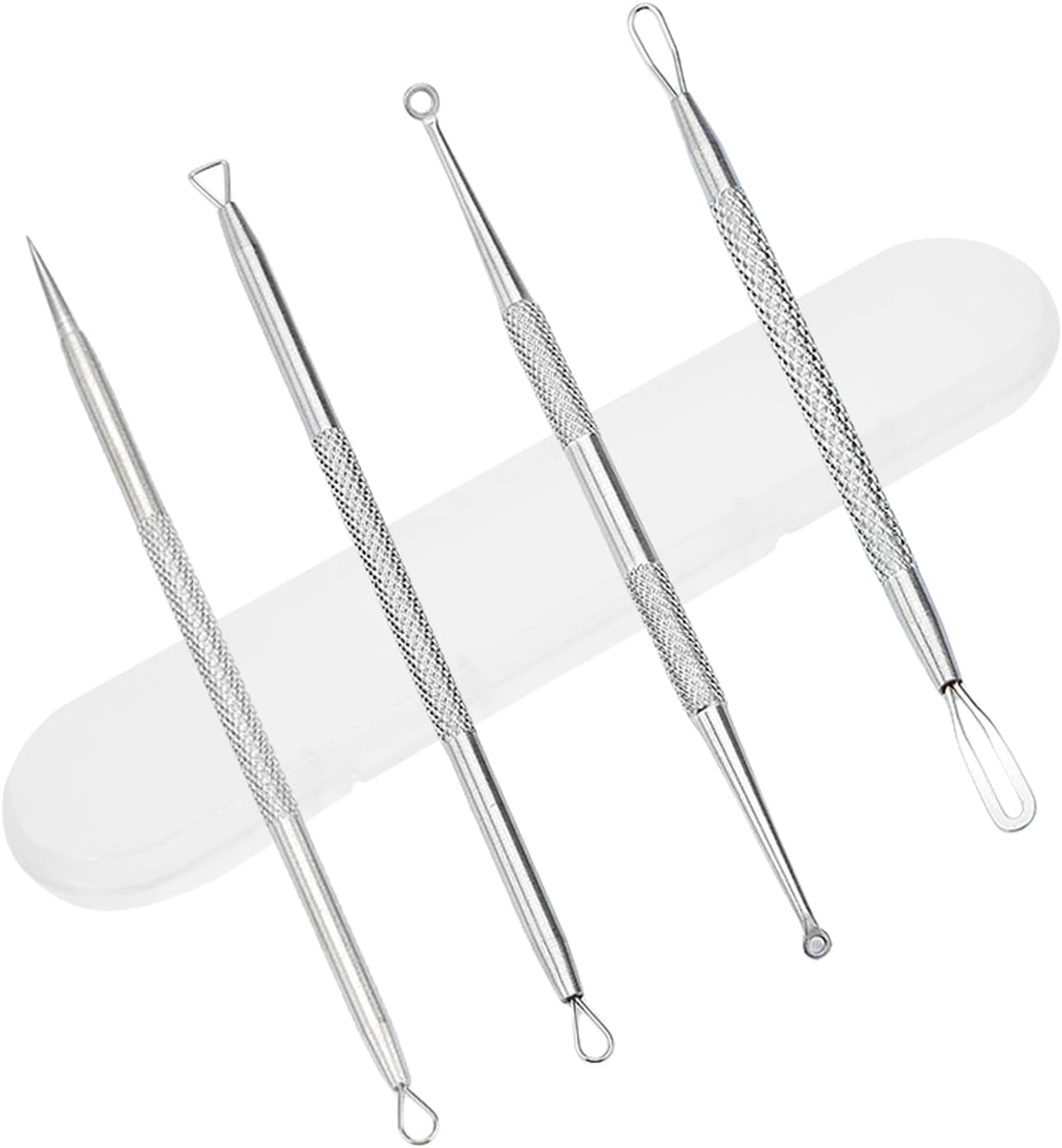 Geebymol Blackhead Tool Kit, Stainless Steel Spot Treatment Tools for Acne, Pimples, Whiteheads - Pimple Popper Tool Kit, Whitehead Removal