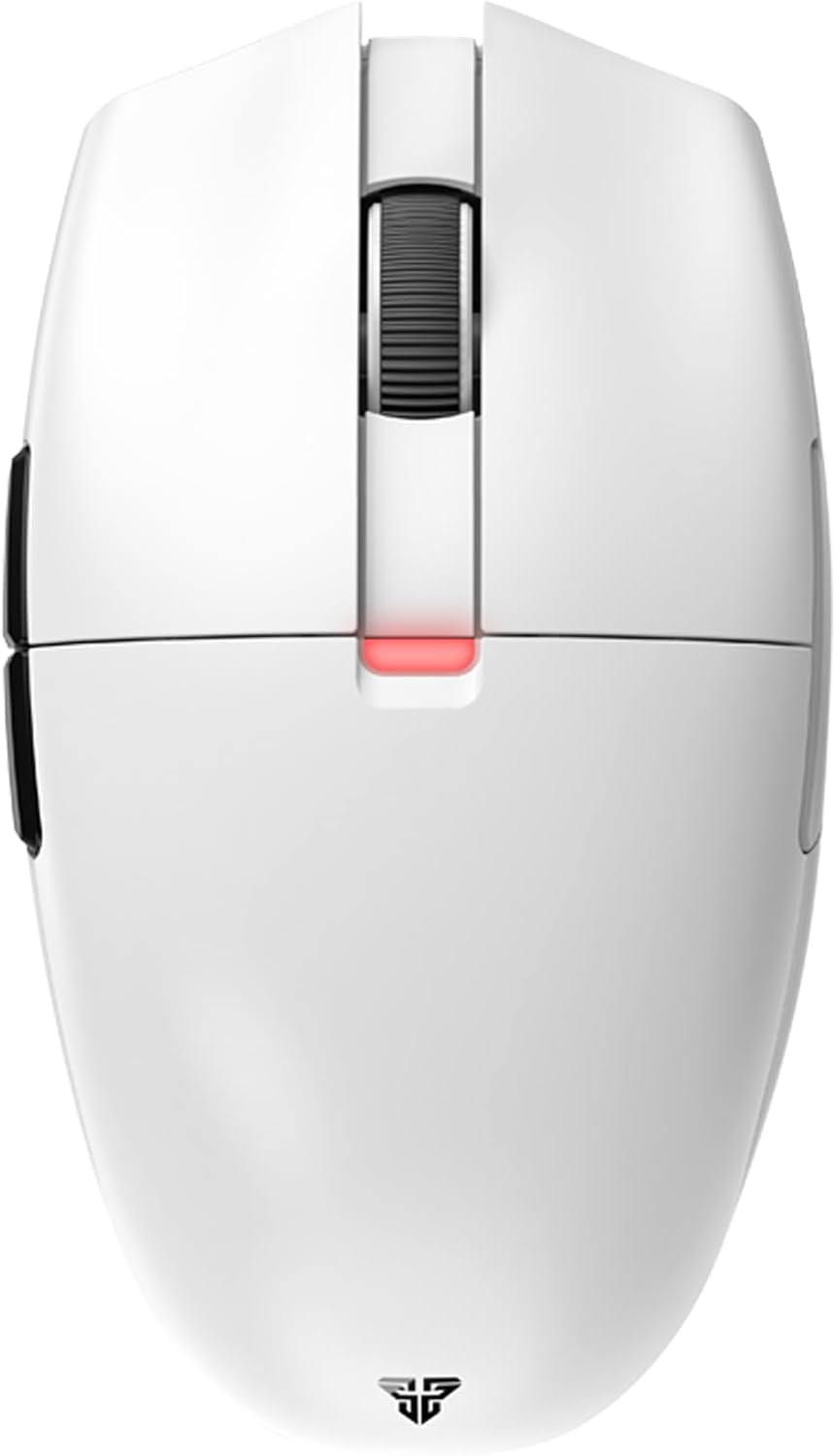 FANTECH ARIA XD7 Wireless Gaming Mouse Pixart 3395 Gaming Sensor 26000 DPI, HUANO Switches, Super Lightweight 59 Grams and Ambidextrous Egg Shape, 3 Mode Connectivity, White