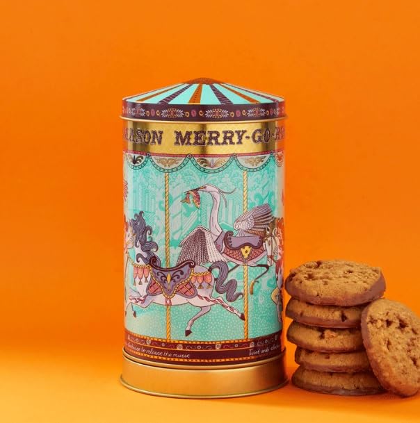 Fortnum & Mason Mini Merry Go Round Musical Biscuit Tin, 150g