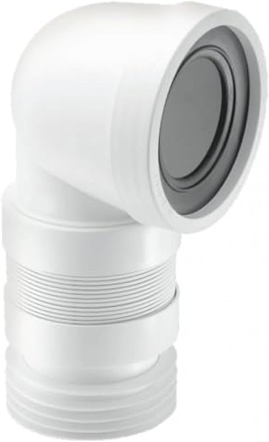 McAlpine WC-CON8F18 90° Flexible WC Connector 97–107mm Inlet 4"/110mm Outlet.