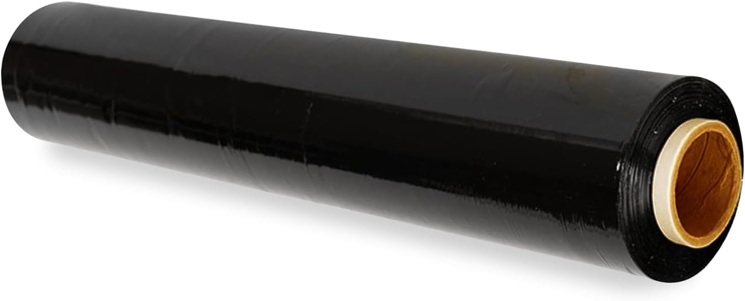 400mm x 150m Premium Black Pallet Shrink Stretch Wrap: Ideal for Moving Home, Furniture, Luggage, and Parcel Packaging Cling Film