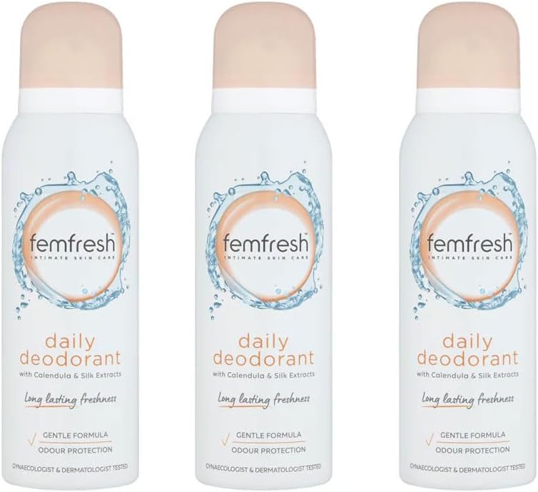 Femfresh 125ml Feminine Freshness Deodorant Spray x Pack of 3