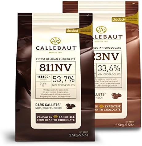 Saver Bundle Callebaut, Milk & 54% Dark Chocolate Chips (2 x 2.5kg Bundle)