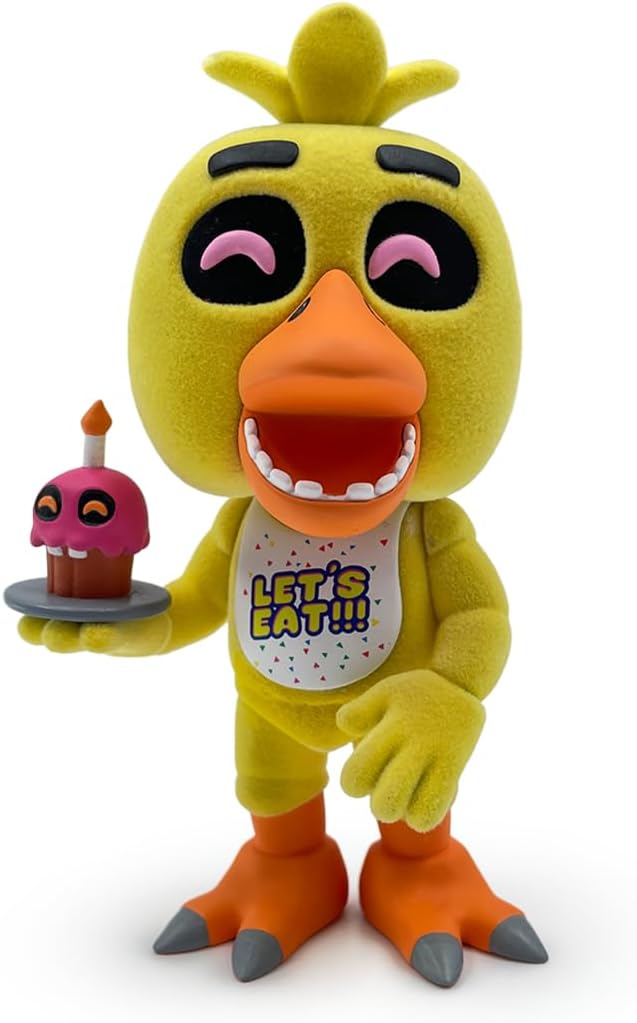 Youtooz FNAF Chica Flocked 4.7" Vinyl Figure, Collectible Chica from Five Nights at Freddys