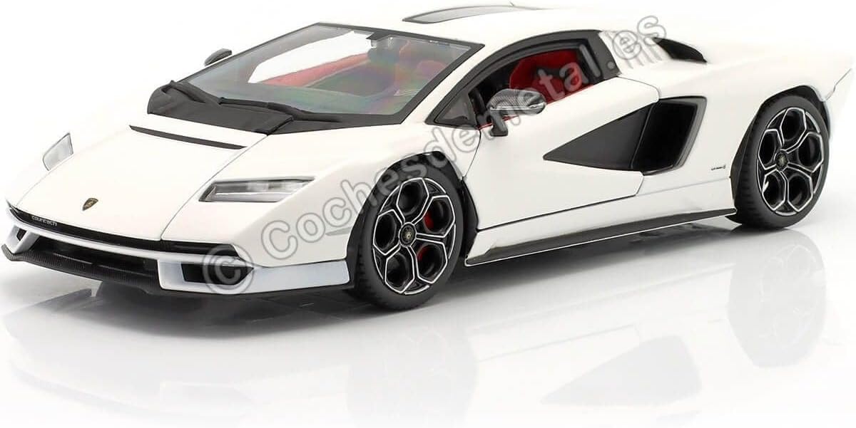 Bburago LAMBORGHINI COUNTACH LPI 800-4 - 1:24 Scale - Incredibly Detailed Die-Cast Replica Collectible Super Car, Blue