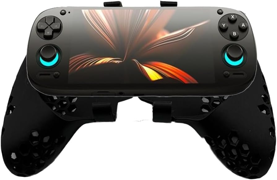 for Retroid Pocket 5 Grip Cover Case, Retroid Grip Protective PLA Shell Protector Stand Holder for RP5 Game Console Accessories (Black)