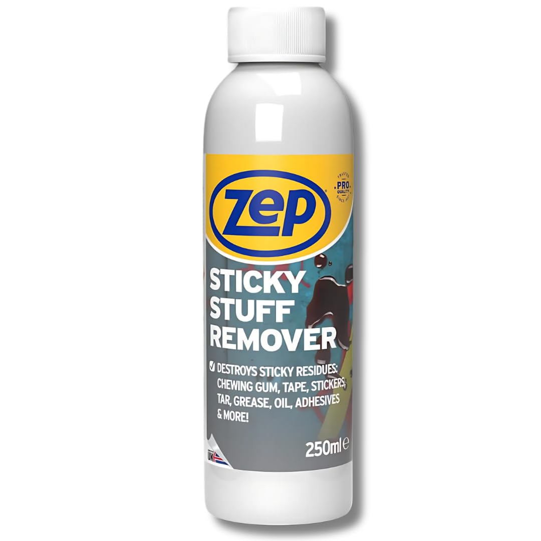 Zep Sticky Stuff Remover 250ml - adhesive remover, glue remover, sticker remover, super glue remover, sticky stuff remover uk, grease remover, chewing gum remover