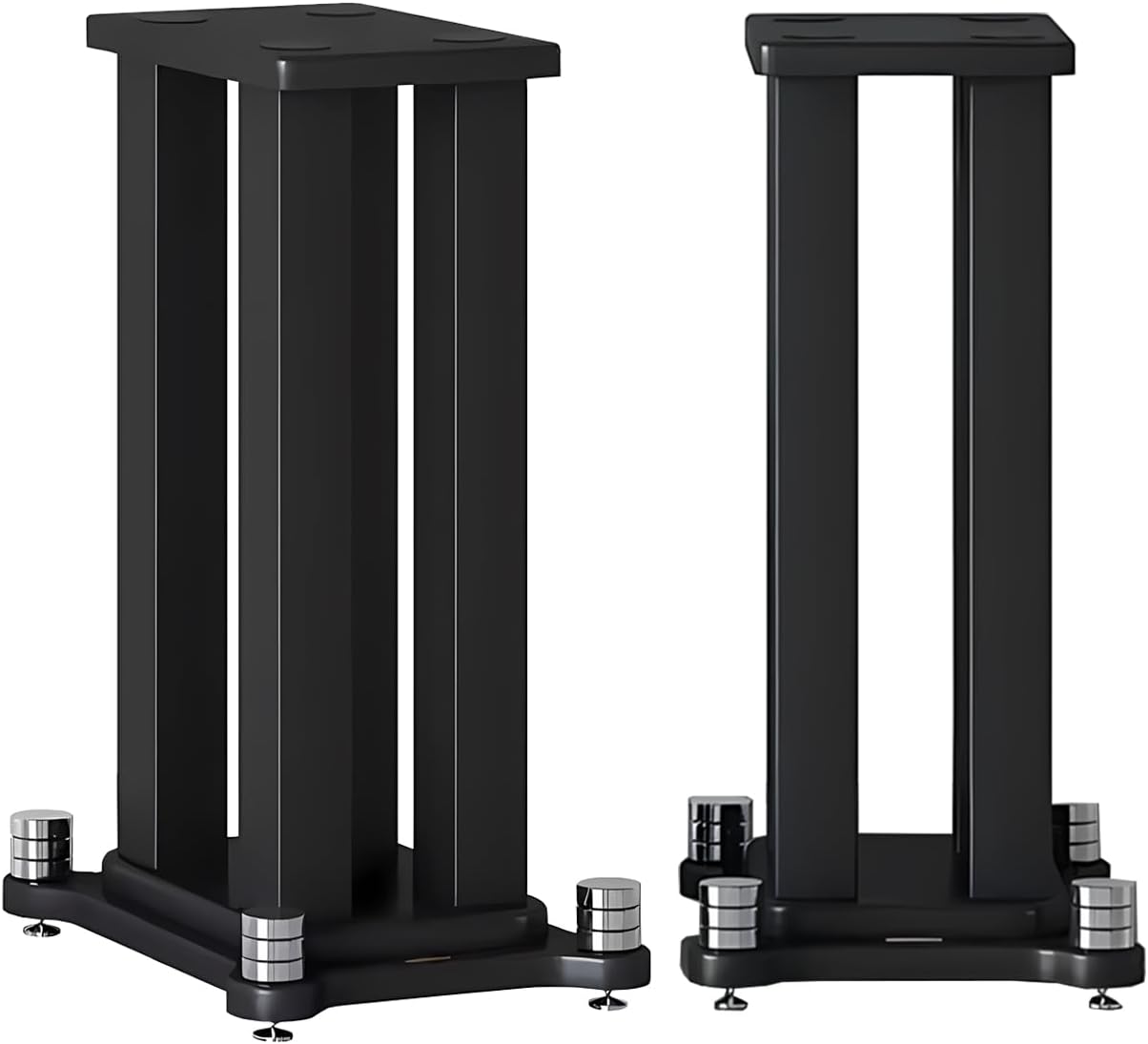 Universal Speaker Stands, Heavy Duty Speaker Stands Holds Bookshelf Speaker Satellite Speaker Large Speaker, Vibration-Absorbing MDF Design, Holds 88lbs Speaker (70cm/27.5in)