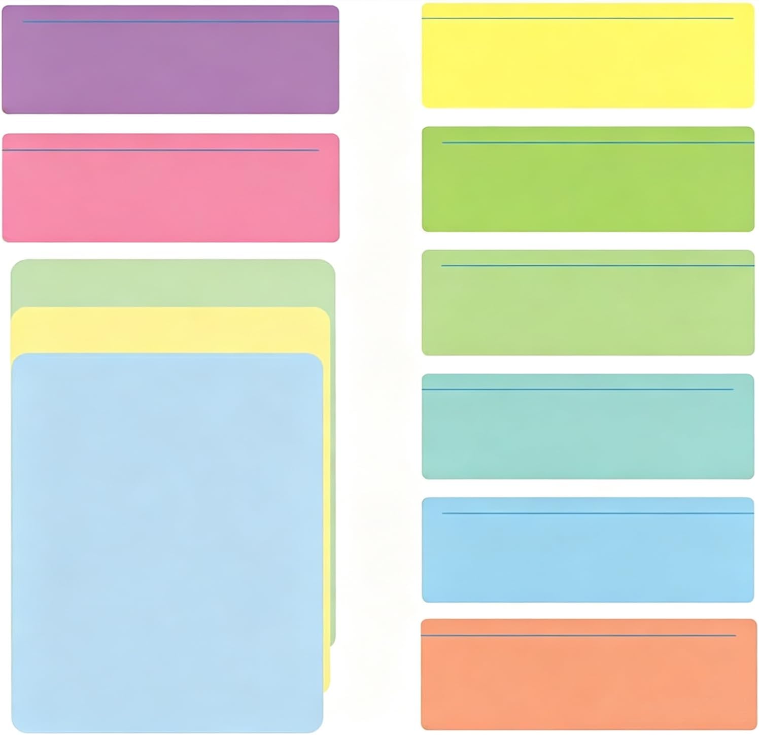 11Pcs Dyslexia Overlays, 3Pcs A4 Coloured Overlays with 8 Reading Ruler, Coloured Dyslexia Aids for Reading Beginner, Dyslexia, ADHD, Reduce Visual Stress