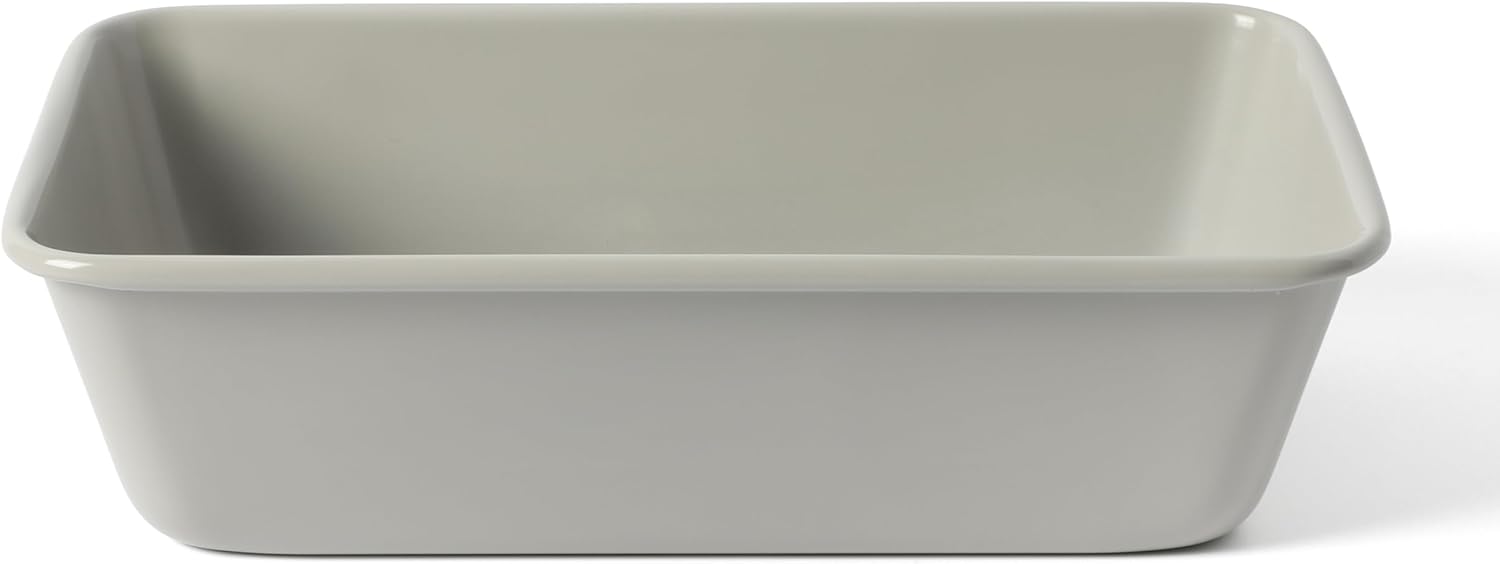 Martha Stewart Gallen 9-Inch Nonstick Carbon Steel Loaf Pan – Cool Grey, Durable Bakeware for Even Baking and Easy Release
