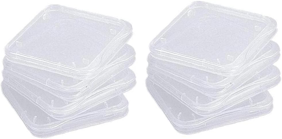 LNYMZD 10Pcs Transparent Universal SD Card Storage Case Durable SDHC Memory Card Holder Box Computer Components Memory Card Cases Memory Card Accessories