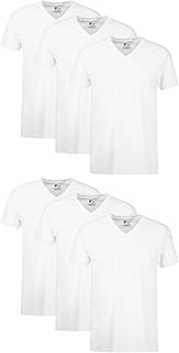 Hanes Mens Cotton, Moisture-wicking V-neck Tee Undershirts, Multiple Packs And Colors