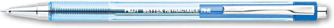 Pilot The Better Ball Point Pen Refillable & Retractable Ballpoint Pens, Fine Point, Blue Ink, 12-Pack (30001)