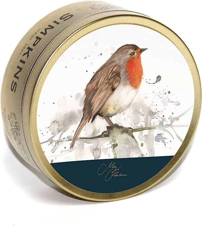 Simpkins Meg Hawkins Mixed Fruit Travel Sweets Drops 175g - Robin Tin (2 Pack) in Premier Life Store Box