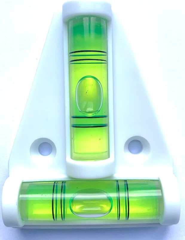 New Day Solutions Caravan Trailer Motor Home T Type Spirit Level -White, Green (0002)