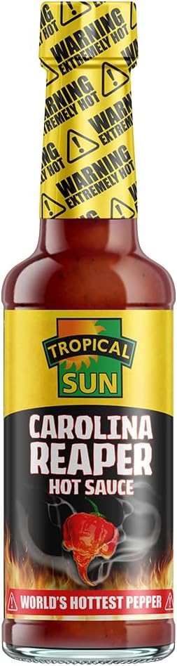 Tropical Sun Carolina Reaper Sauce | Worlds Hottest Chilli | 148ml (Pack of 1)