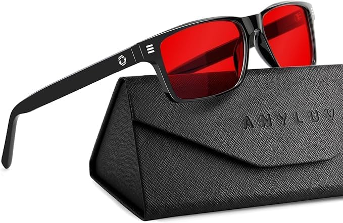 ANYLUV Blue Light Glasses for Men & Women, Lightweight Stylish Blue Light Blocking Glasses, Eye Strain Relief Eye Protection