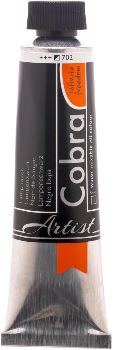 Water-Mixable Oil Color 40 ml Tube - Lamp Black