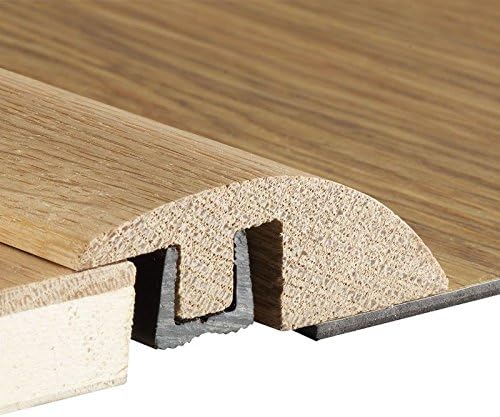 Solid Oak Ramp Reducer Threshold Door Bar Profile, for 14mm to 18mm Flooring (Lacquered 0.9m)