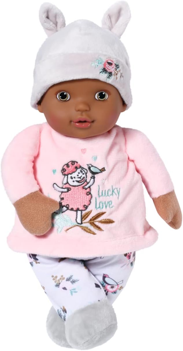 Baby Annabell Sweetie For Babies 706435-30cm Doll with Super Soft Fabric Body & Rattle for New-born and Infants - Includes Built-in Rattle - Hand Washable - Suitable from Birth, Multicolor