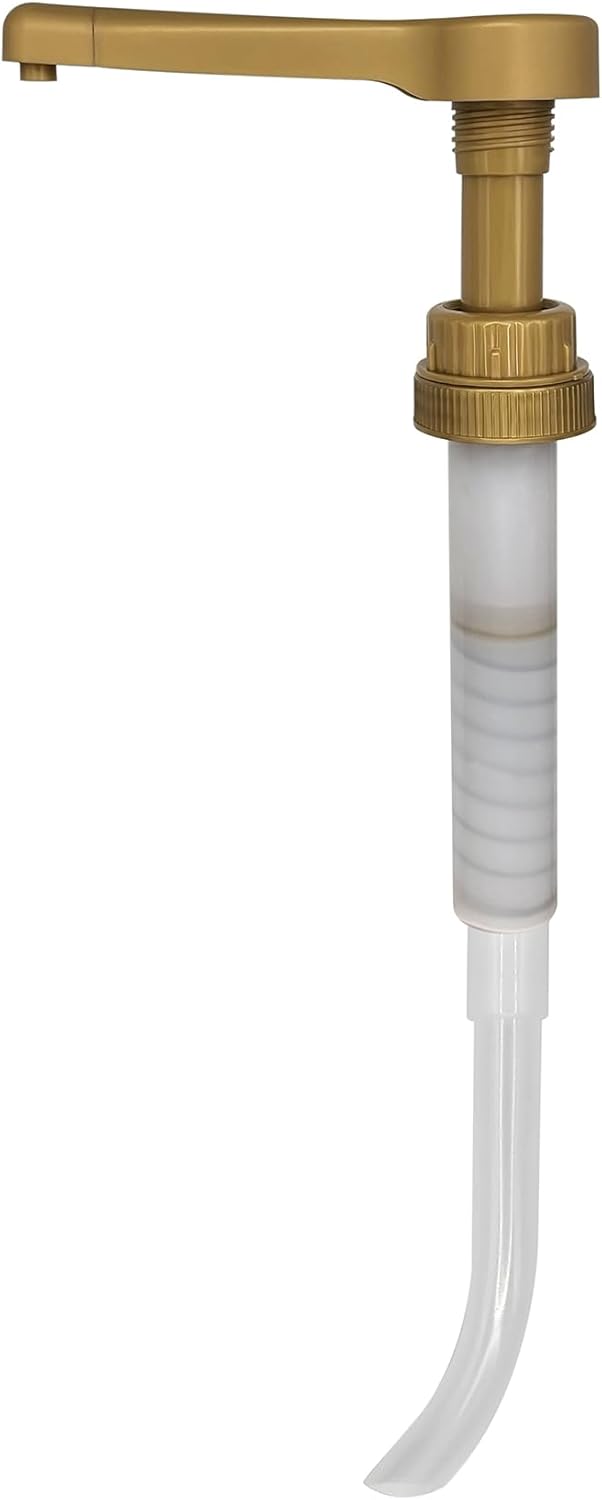 Sauce Pump 64 fl. oz. for Syrup for Torani, Davinci | Fit Ghirardelli 87 to 90 fl oz | Chocolate, Caramel, Vanilla, Variety of Sauces | BPA-Free | by Handit I 1-Piece