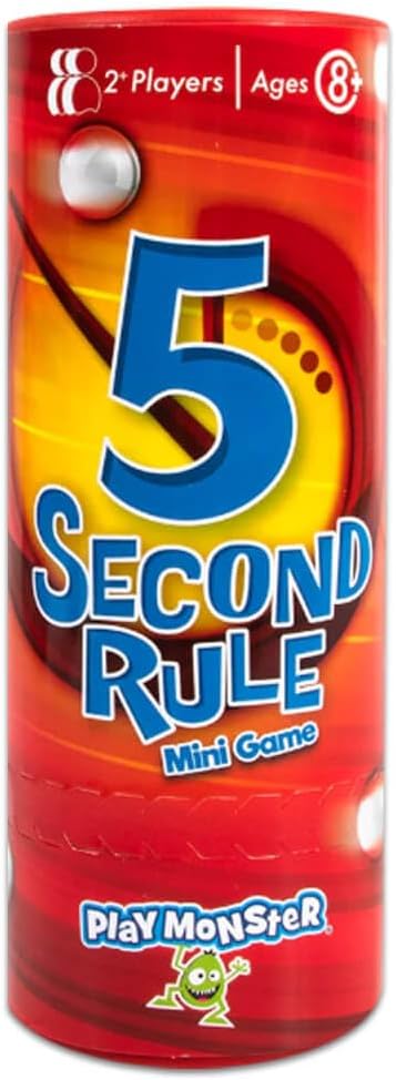 PlayMonster 5 Second Rule Mini | Simple Questions Card Game for Family Fun| Kids & Game Nights |Fast Paced Games | Sunday Games | Games Night | Ages 8+