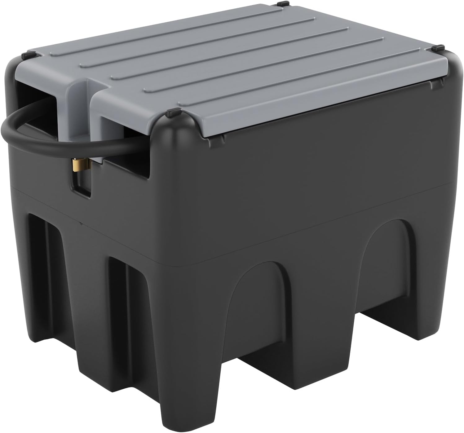 48 Gallon Portable Fuel Transfer Tank with 12V Electric Pump, 10GPM Flow, 13Ft Hose & Auto Nozzle – Diesel Transfer Tank for Trucks, Tractors, Boats, Generators – Black