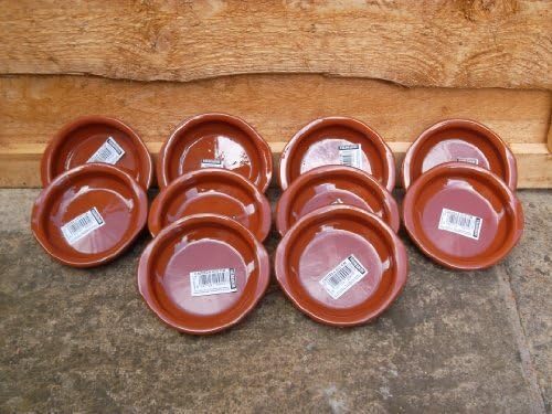 Set of 10 10cm Terracotta Tapas Dishes