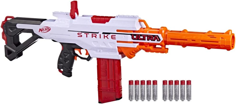 Nerf Ultra Strike Motorized Blaster - 10 Dart Clip, Compatible with Nerf Ultra Darts