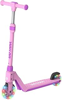 Gotrax K03 Kick Scooter for Kids, 5" LED RGB Lighted Wheels, 4.6 lbs Lightweight and One-Click Detachable Design, Height Adjustable Handbar, Anti-Slip Deck and Max Load 110 Lbs for Boy&Girl Age 3+