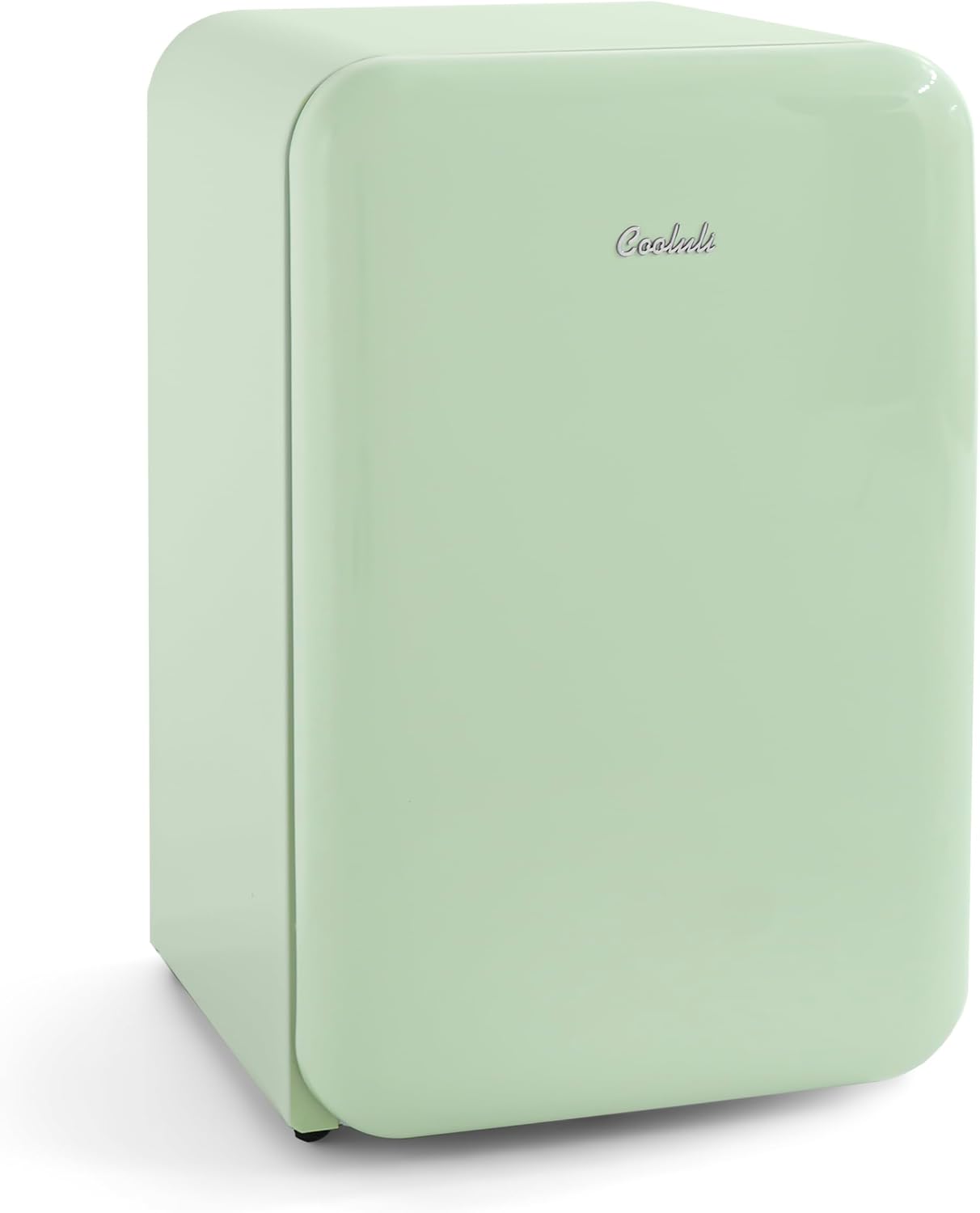 Cooluli Curve 3.8 cu ft Mini Fridge with Freezer - Small Refrigerator for Bedroom, Office, Dorm Room (Green, 3.2 cu.ft Refrigerator, 0.6 Freezer)
