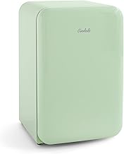 Cooluli Curve 3.8 cu ft Mini Fridge with Freezer - Small Refrigerator for Bedroom, Office, Dorm Room (Green, 3.2 cu.ft Refrigerator, 0.6 Freezer)