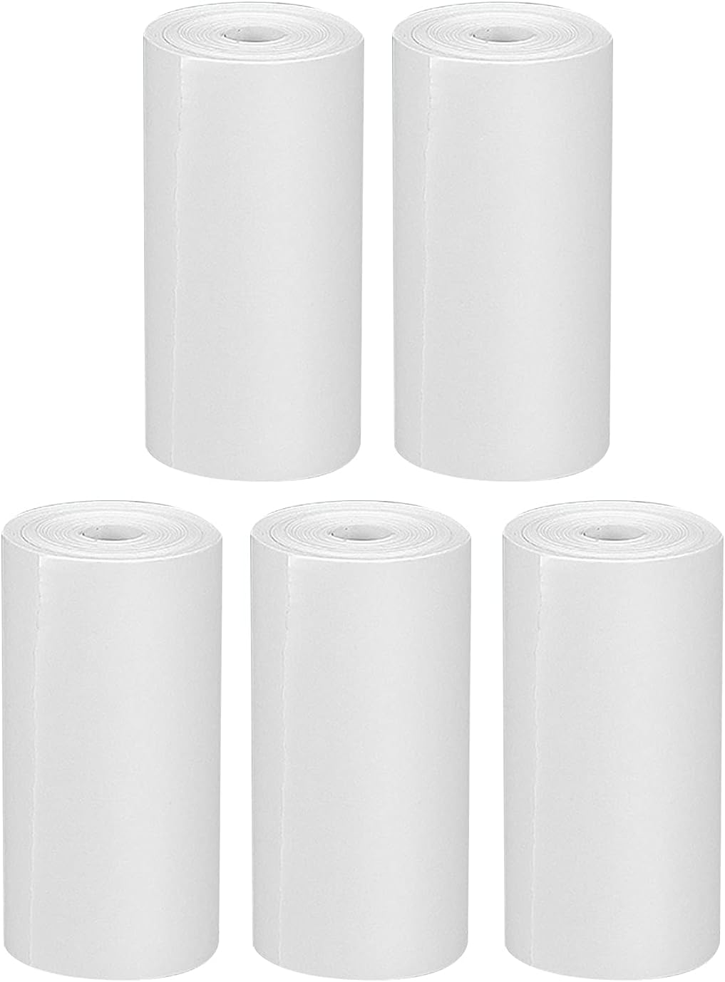 GlobalCrown Refill Thermal Printer Paper for Kids Instant Cameras, 5 Rolls of 5.7cm Width White Zero Ink Printing Paper, Best Choice for Instant Print Camera