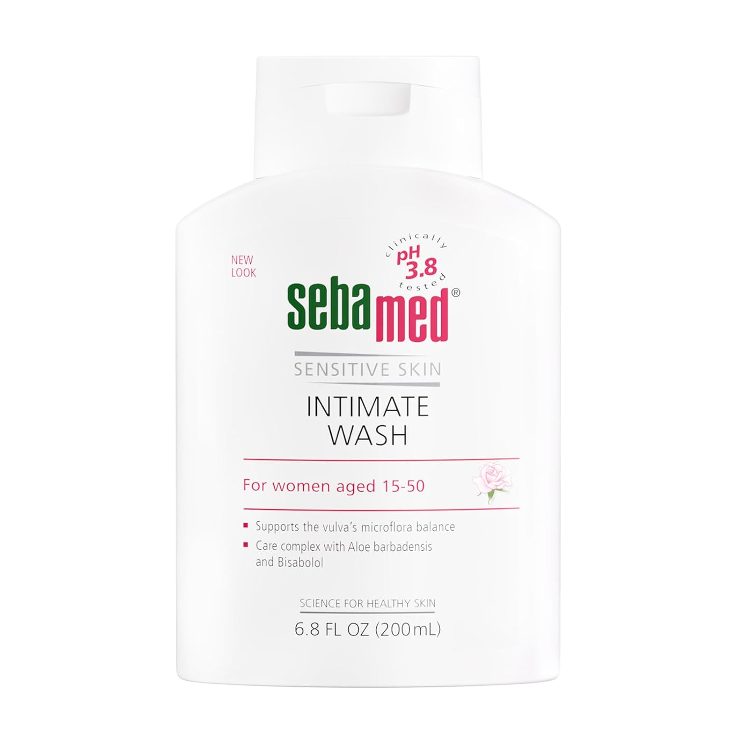 SEBAMED Feminine Intimate Wash pH 3.8 for Microflora Balance with Aloe Vera Mild Organic Based Daily Vaginal Wash Feminine Hygiene 6.8 Fluid Ounces (200 Milliliters), Clear (3247350.0)