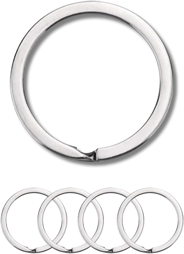 Tectonic 32mm Large KeyRings Heavy Duty for KeyChain Hoops, Car Keys & Home Keys, Key Rings are suitable for Men & Women (4-Pack) - 1 Year, Full warranty