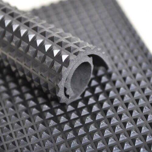 Rubber Matting Roll | 1m x 1.2m Pyramid Rubber Flooring Mat for Garage Floor, Van, Gym, Shed | Black 3mm Thick Heavy Duty Indoor Outdoor Industrial Non Slip Waterproof Sheet