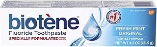 Biotene Dry Mouth Toothpaste, Fresh Mint Original, 4.5-Ounce Box (Pack of 4)