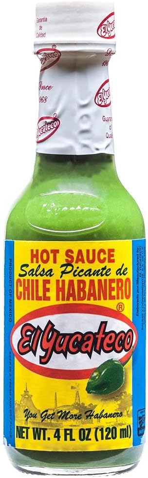 El Yucateco Salsa Picante de Green Chile Habanero Hot Sauce 120ml