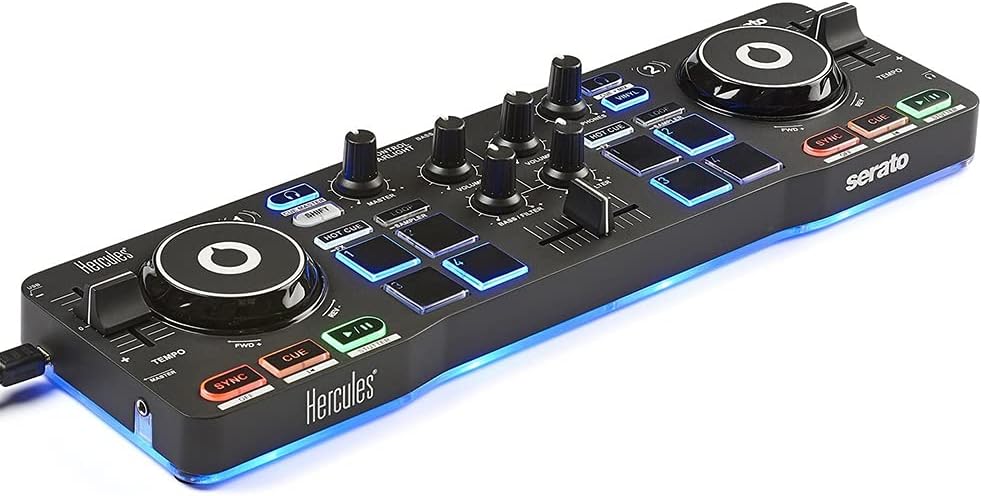 Hercules DJControl Starlight – Compact DJ Controller with Built-in Light Show and Professional Features