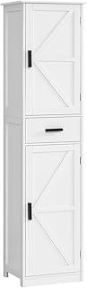 67.1" Tall Bathroom Cabinet, Storage Cabinet with 6 Shelves & Drawer, Bathroom Storage Cabinet with Adjustable Shelves, Tall Cabinet for Bathroom,Living Room, Kitchen, White