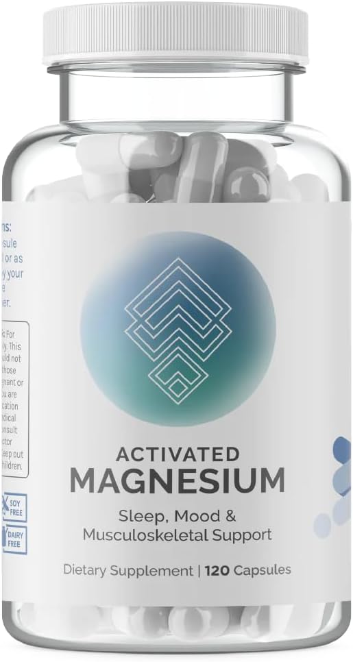 InfiniWell Activated Magnesium Supplement for Women & Men - Support Brain Health & Neurotransmitter Activity - Promote Relaxation for a Healthy Sleep Cycle - Optimized for Absorption (120 Capsules)
