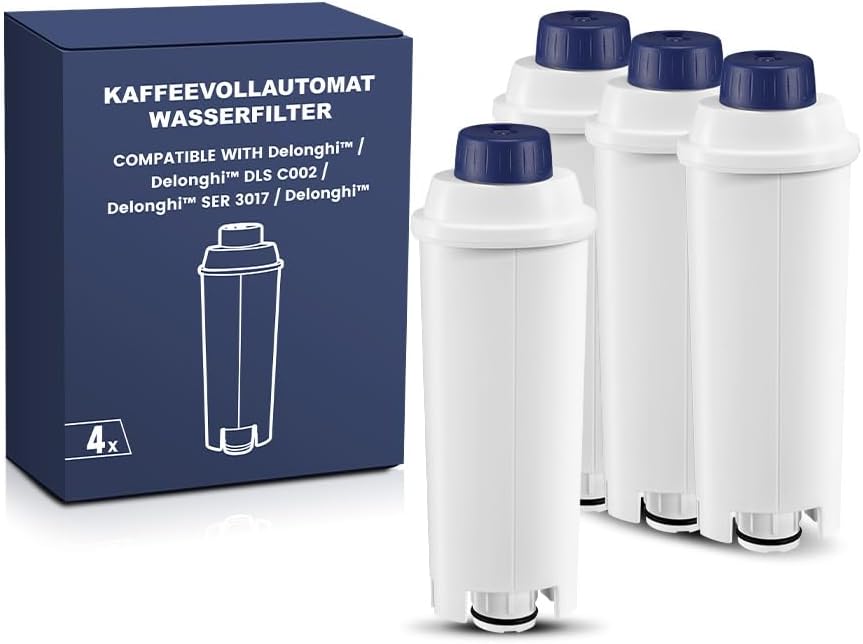 Water Filter Cartridges, Replacement for De'Longhi DLSC002, 4Pack