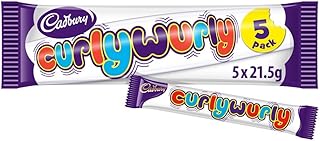 Cadbury Curly Wurly Bar from England (Pack 5 Bars) 1 ounces