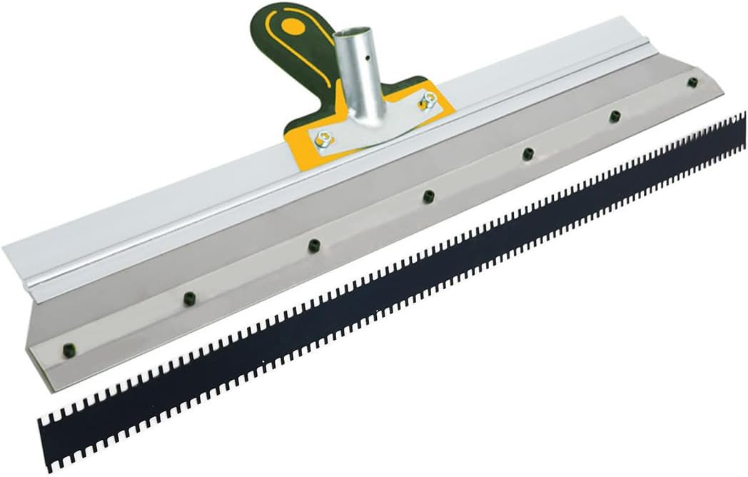 Epoxy Self-Levelling Cement Tool,22 inch Stainless Steel Scraper,Epoxy Flooring Paint Tool Epoxy Cement Concrete Self Leveling Flooring Rake Construction Tools
