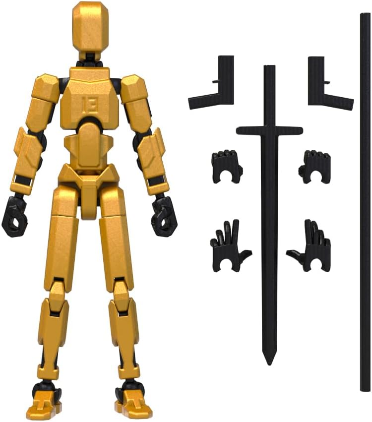 MerryXD Titan 13 Action Figure,Assembly Completed Dummy 13 Action Figure Lucky 13 Action Figure T13 Action Figure 3D Printed Multi-Jointed Movable, Nova 13 Action Figure Toy Goden