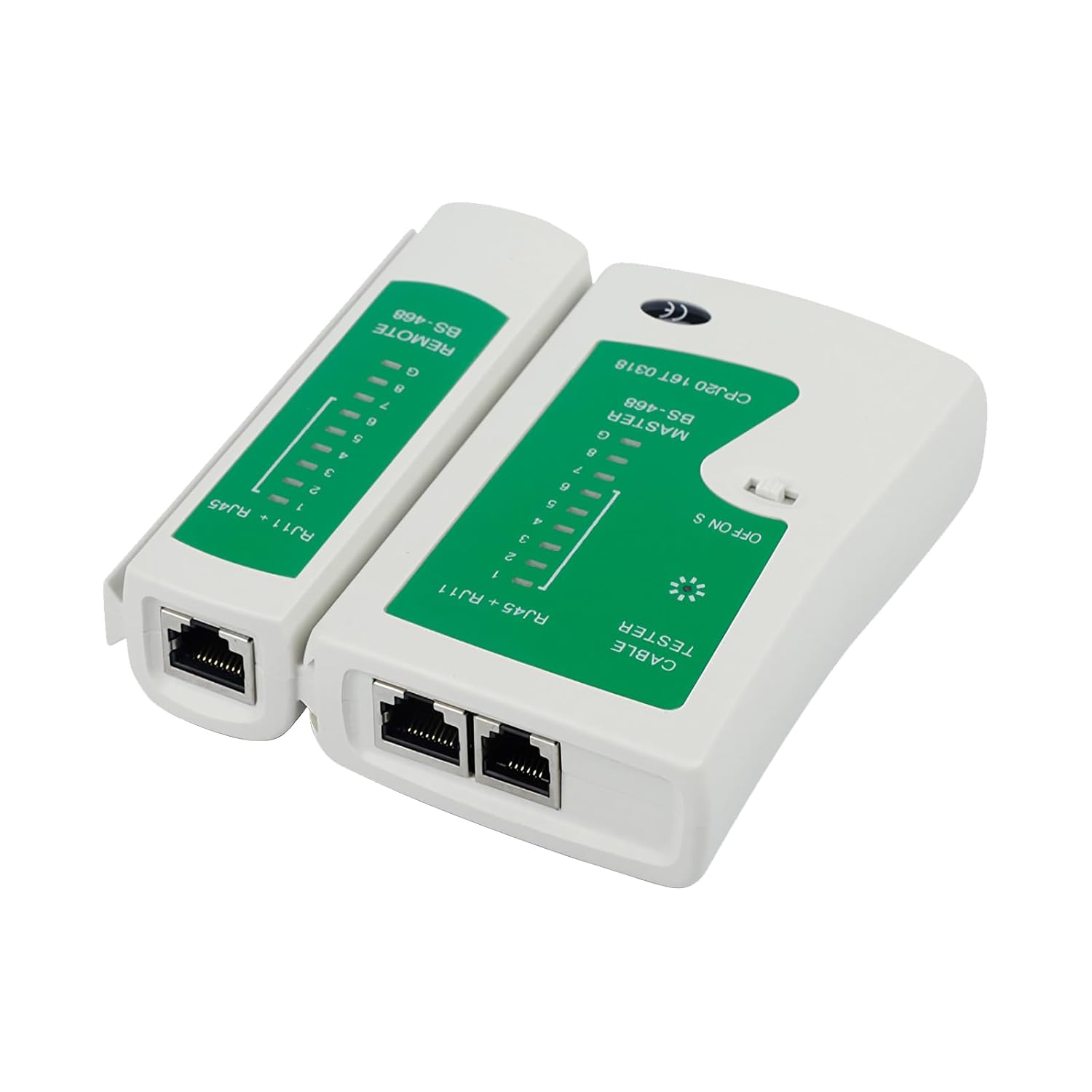 Updated Network Cable Tester, LAN Cable Test Support POE Network Cable Tool for RJ45/RJ11/RJ12/CAT5/CAT6/UTP - Portable LAN Line Tool for Engineers (Green)