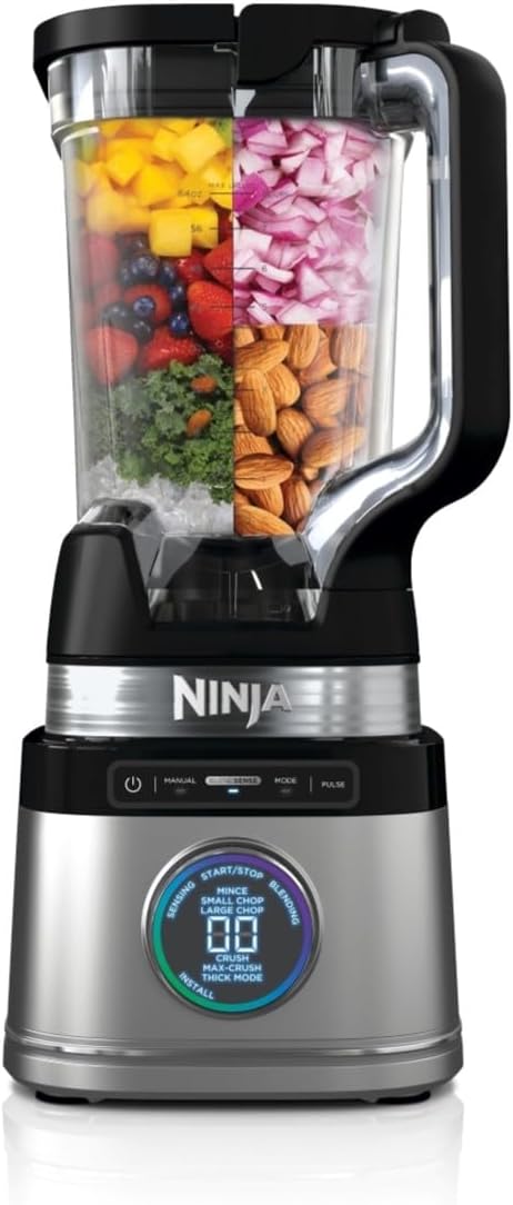 Ninja Detect Power Blender Pro 1200W with 2L Jug (1900ml Max Liquid Capacity), Powerful Blender for Blending Smoothies, Chopping Vegetables & Mixing Frozen Drinks, Black, TB201UK