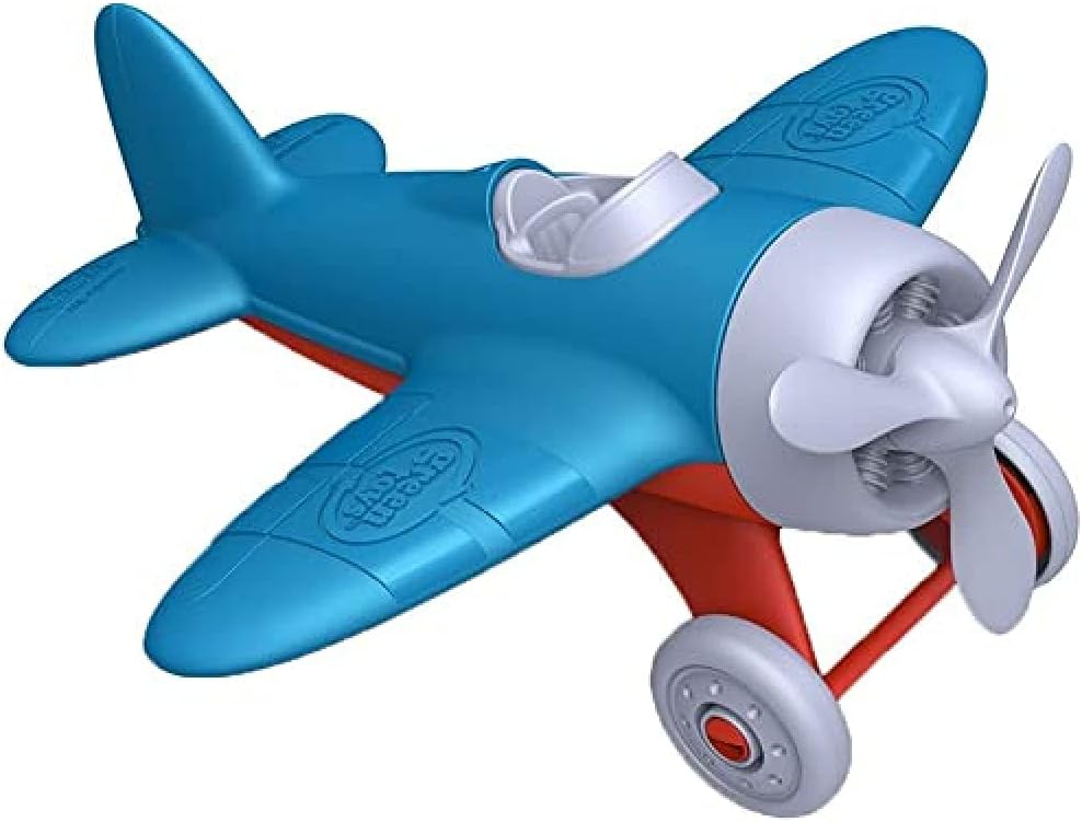 Green Toys Airplane - BPA, Phthalates Free, Blue Air Transport Toy for Introducing Aeronautical Knowledge, Improving Grasping Power. Toy Vehicles
