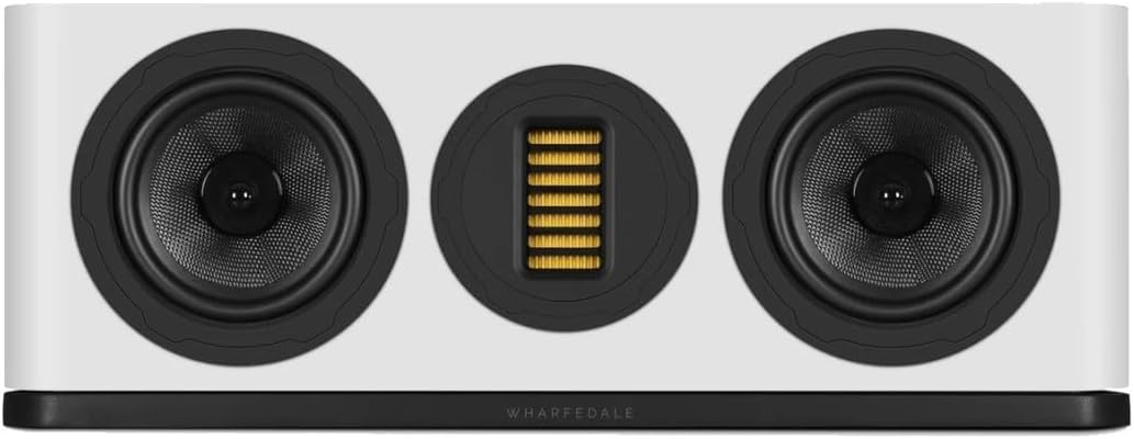 Wharfedale EVO 5.C Centre Speaker – 2‑Way Bass‑Reflex Design, Dual 5″ Kevlar Woofers & AMT Tweeter, 89 dB Sensitivity, 4 Ω Impedance (White)